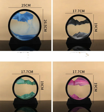 Quicksand Hourglass Motion Art – Relaxing & Mesmerizing Desk Decor