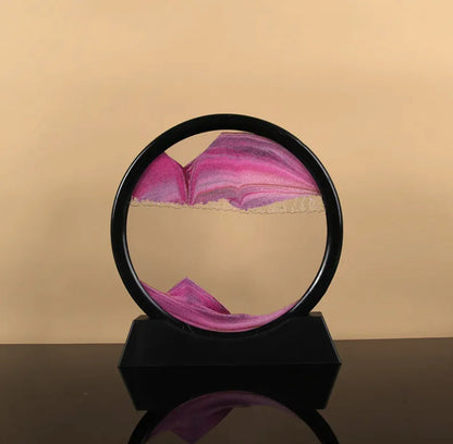 Quicksand Hourglass Motion Art – Relaxing & Mesmerizing Desk Decor