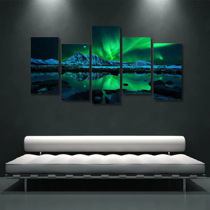 Modern Sofa Wall Art – Five-Panel Canvas Set for Contemporary Home Décor