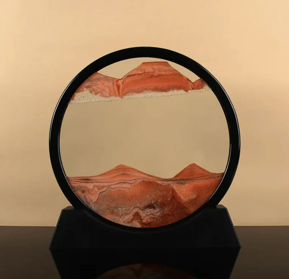 Quicksand Hourglass Motion Art – Relaxing & Mesmerizing Desk Decor