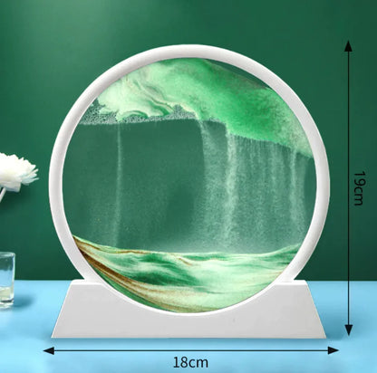 Quicksand Hourglass Motion Art – Relaxing & Mesmerizing Desk Decor