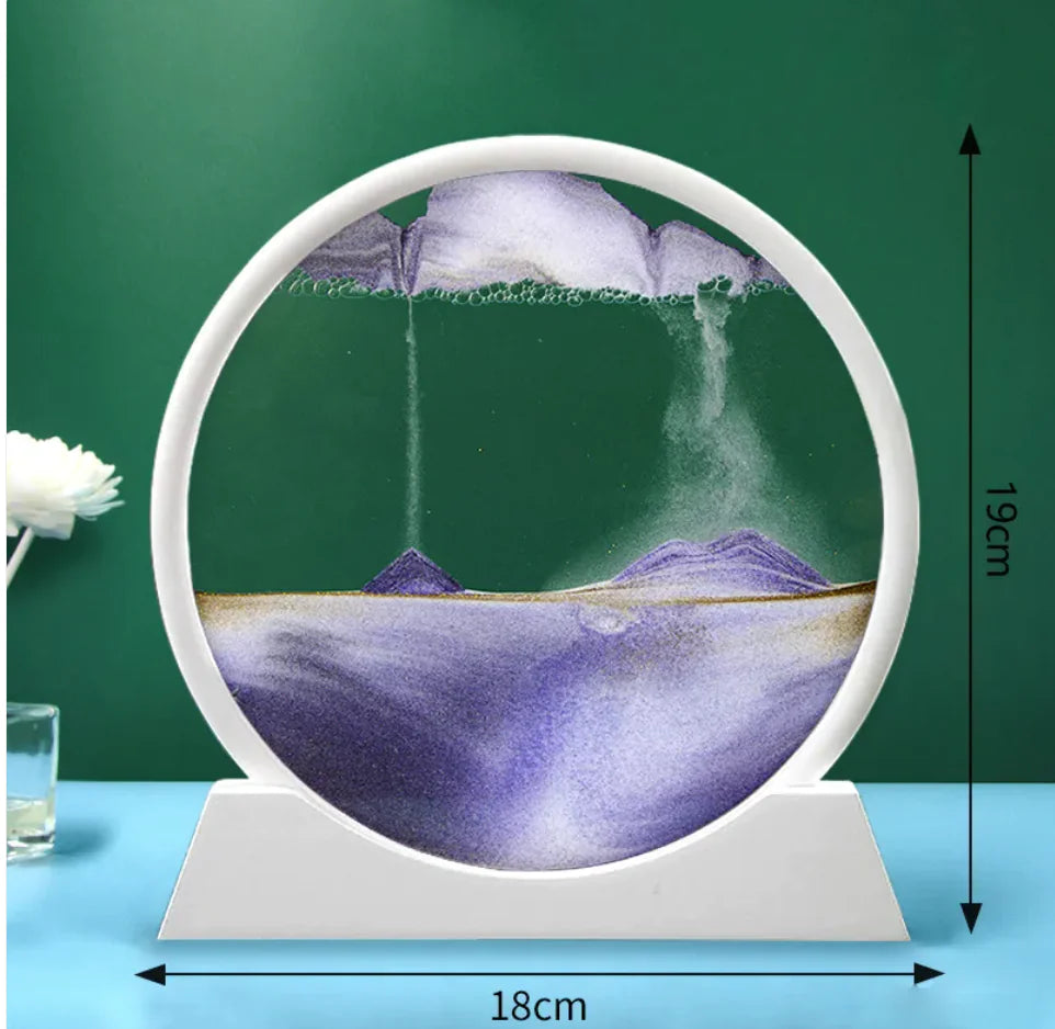 Quicksand Hourglass Motion Art – Relaxing & Mesmerizing Desk Decor